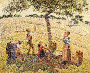 Apple harvest at Eragny, Camille Pissarro